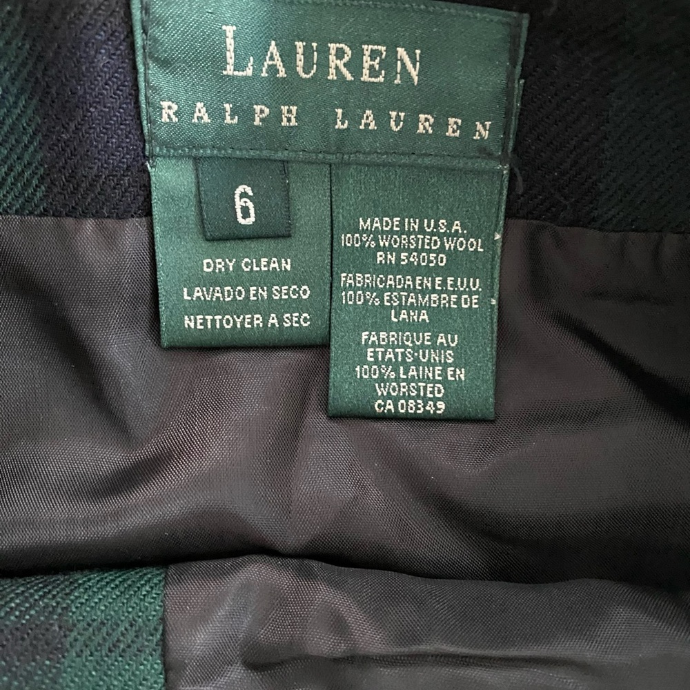 Ralph Lauren size 6 plaid skirt - Picture 5 of 5